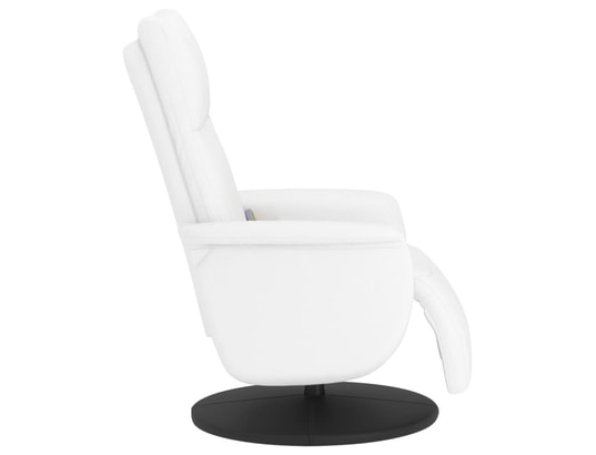 VIDAXL - Fauteuil Relaxation Fauteuil inclinable de massage repose-pieds blanc similicuir