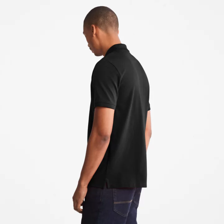 Polo en piqué Millers River pour homme en noir