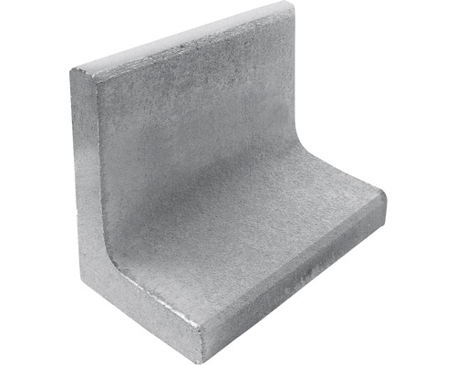L-vormige keermuurblok, grijs, 50 x 7 x 40 cm = basisdiepte 30 cm