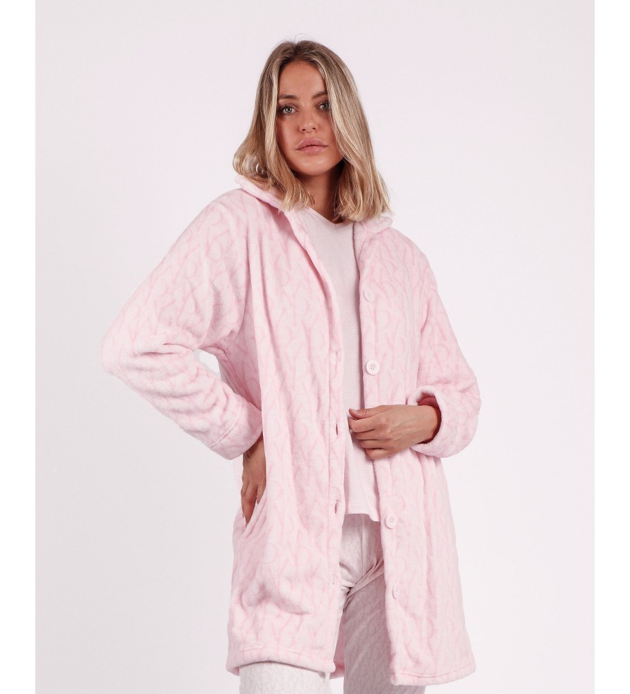 Roupão de banho Admas Soft Logo rosa