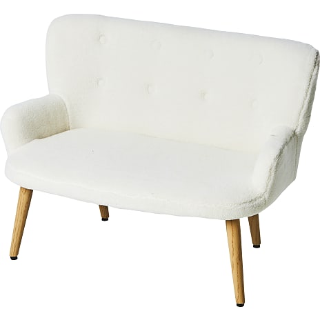 Coco mini sofa - hvid plys