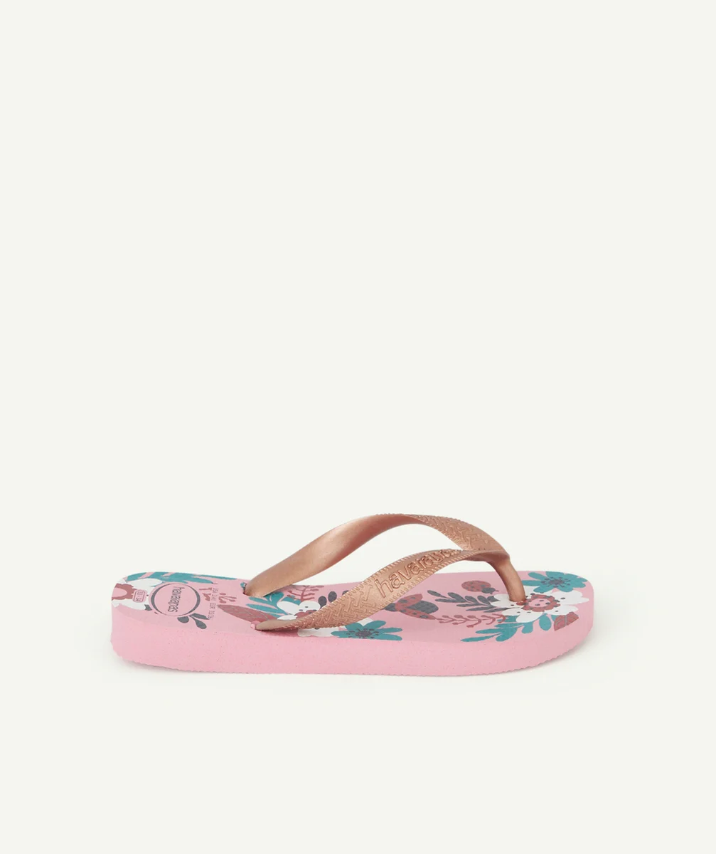 HAVAIANASTONGS FILLE ROSES AVEC FLEURS