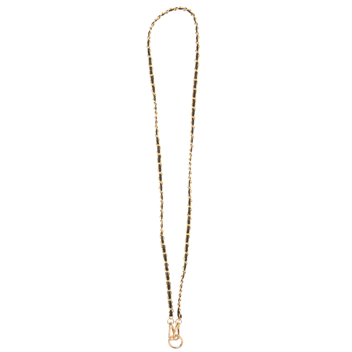 Gina Benotti Handykette mit Metall-Gliedern schwarz / gold