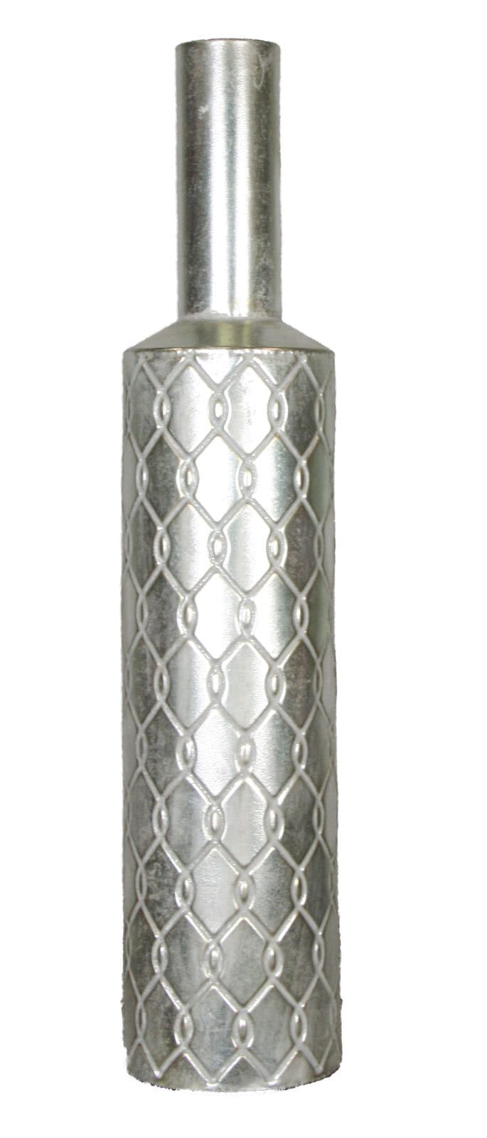 Vase RELIEF I 68 cm silberfarbig