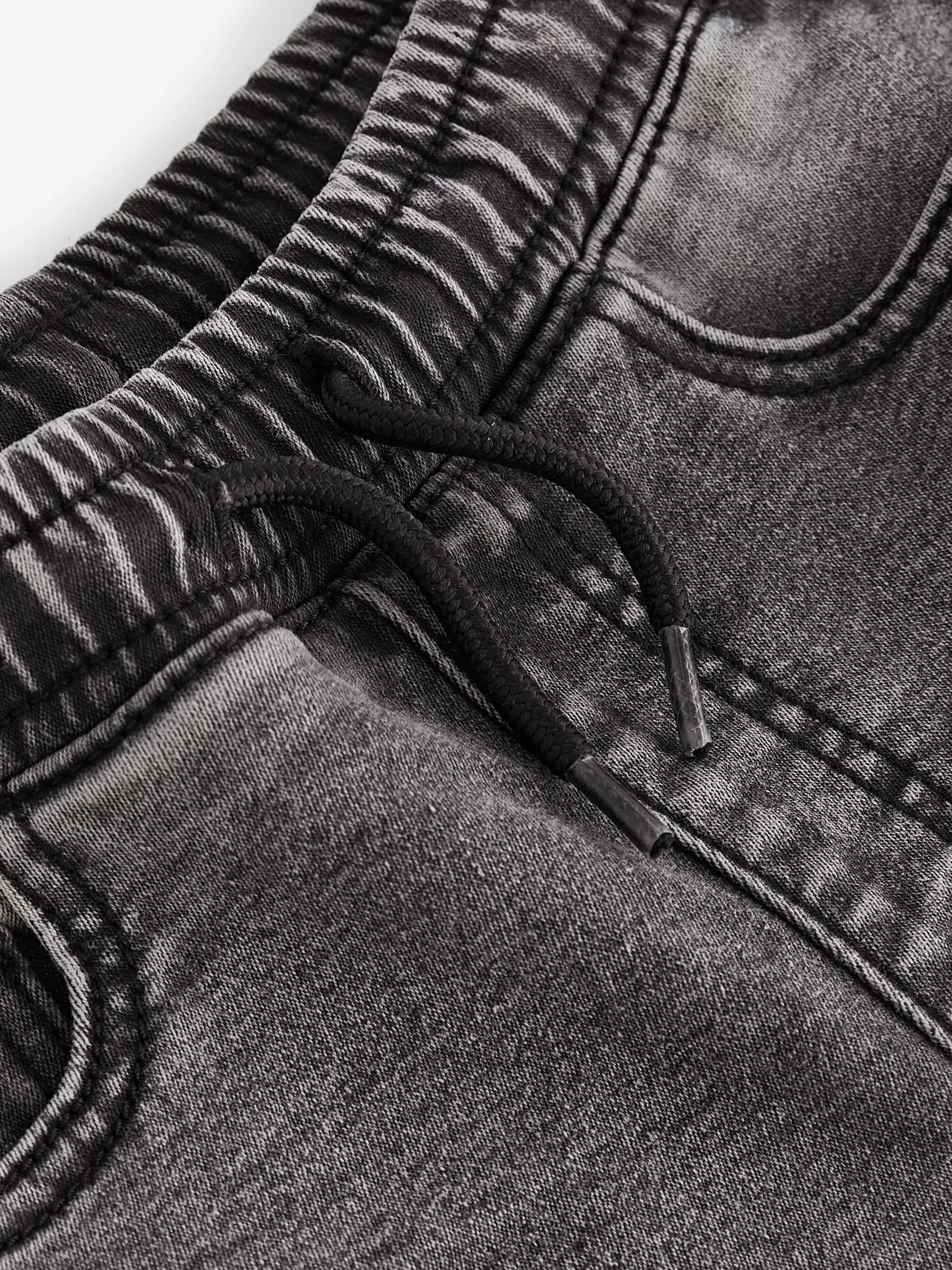 Grijs - Jeans met stretch en elastische taille (3-16 jr)