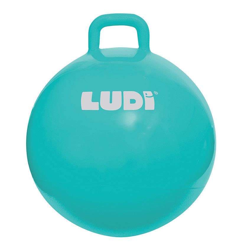 Ballon sauteur XXL - Bleu - Ecru