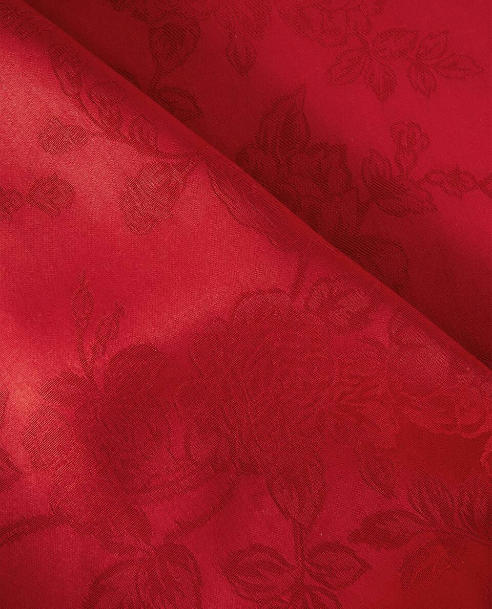 TOALHA DE MESA JACQUARD COM ESTAMPA FLORAL DE NATAL