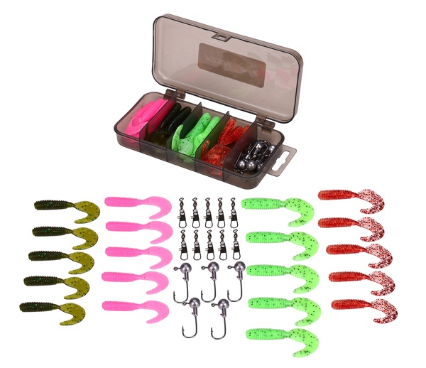 Fish4All Softbait Twister Kit 1 5.5cm (36 Pièces)