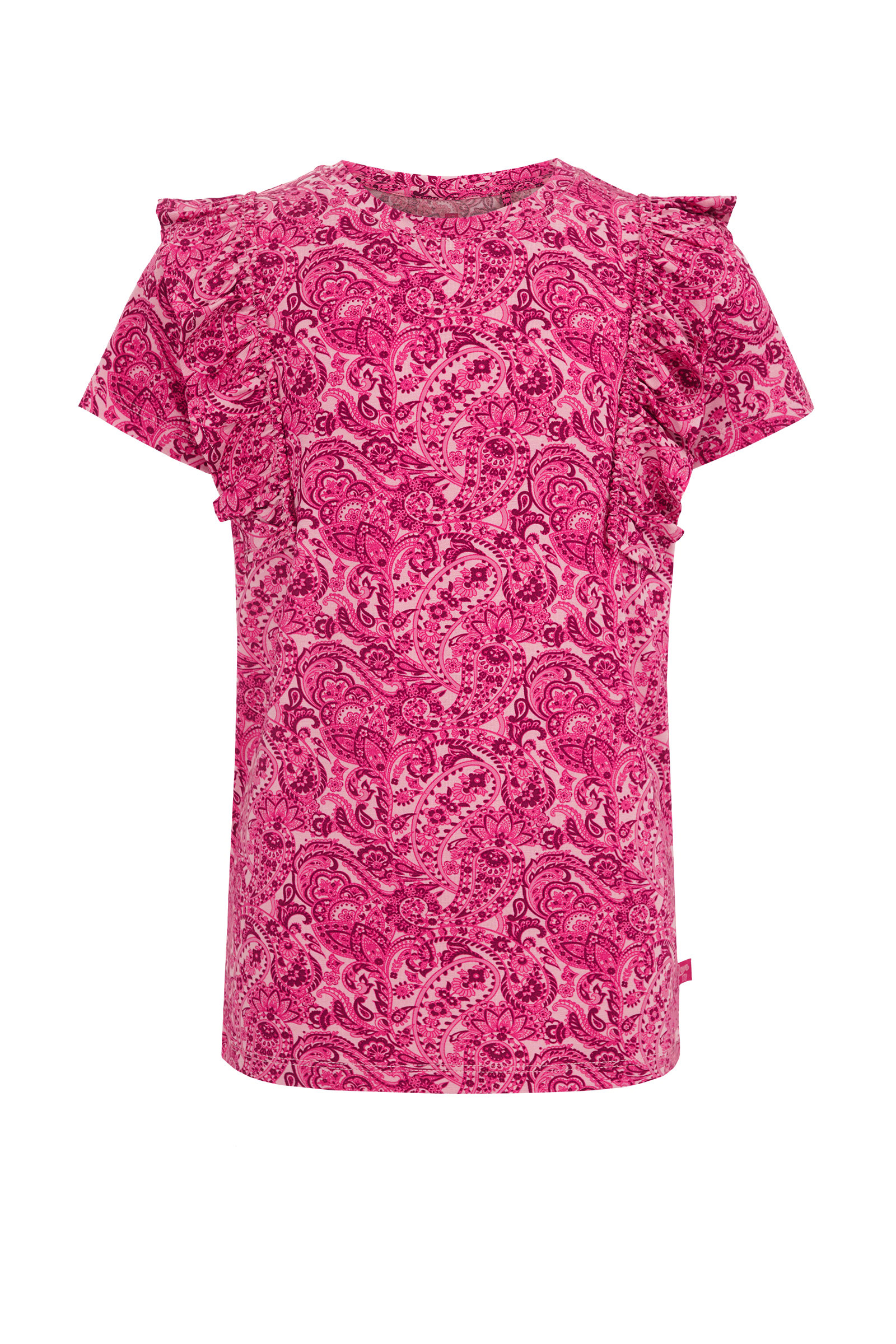 Meisjes T-shirt met dessin WE Fashion Felroze