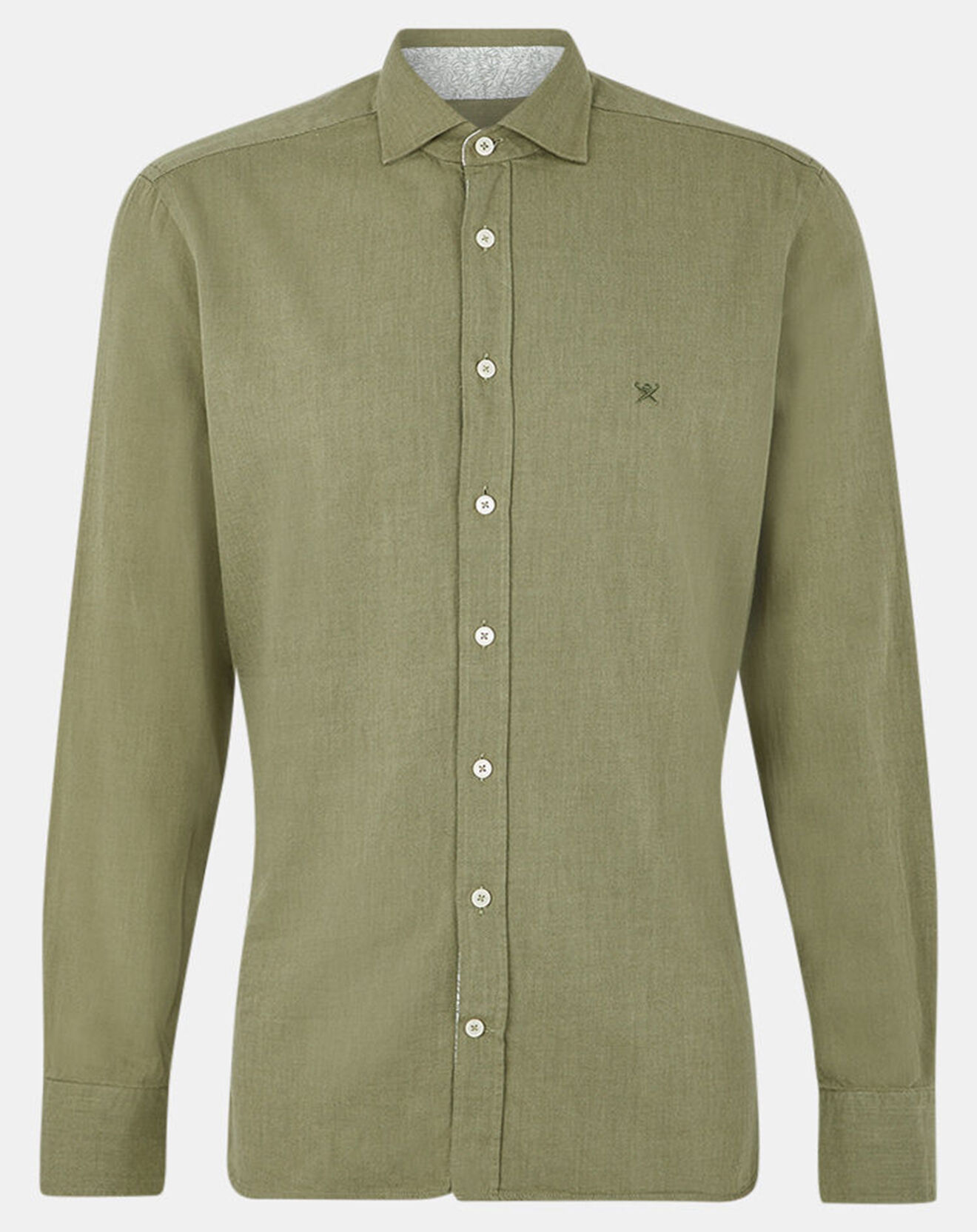 Hackett London Chemise Slim fit Trim Twil Sport kaki