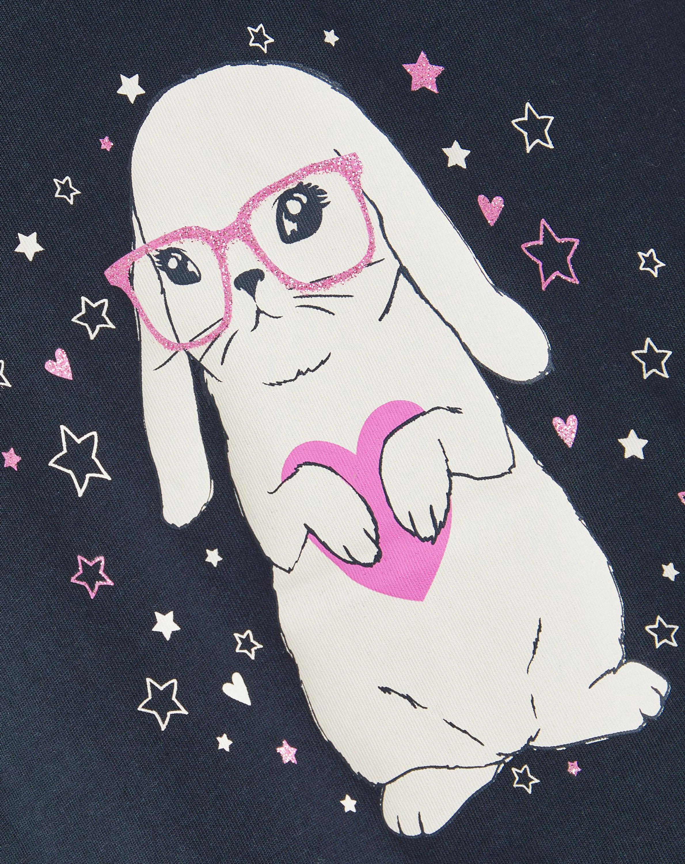T-Shirt NMFBRIGITA - RABBIT in dark sapphire