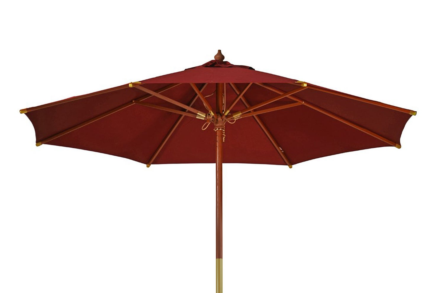 300 cm rode parasol, elegant design met windvanger en UV-bescherming 50