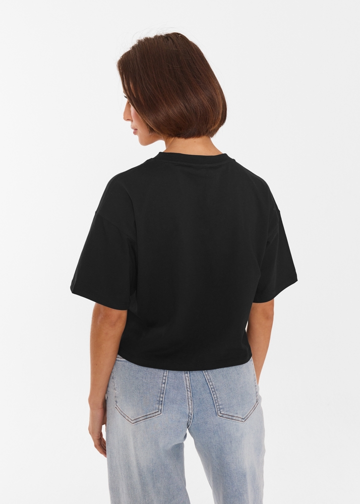 Classic cropped tee onyx