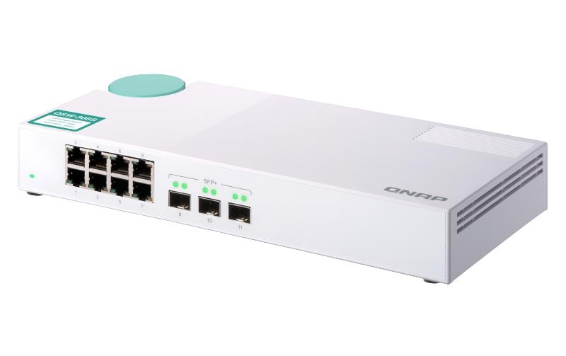 Switch QSW-308S 11 Port<br>10GbE-Switch der Einstiegsklasse mit 10G SFP+-Glasfaser und Gigabit-Ethernet