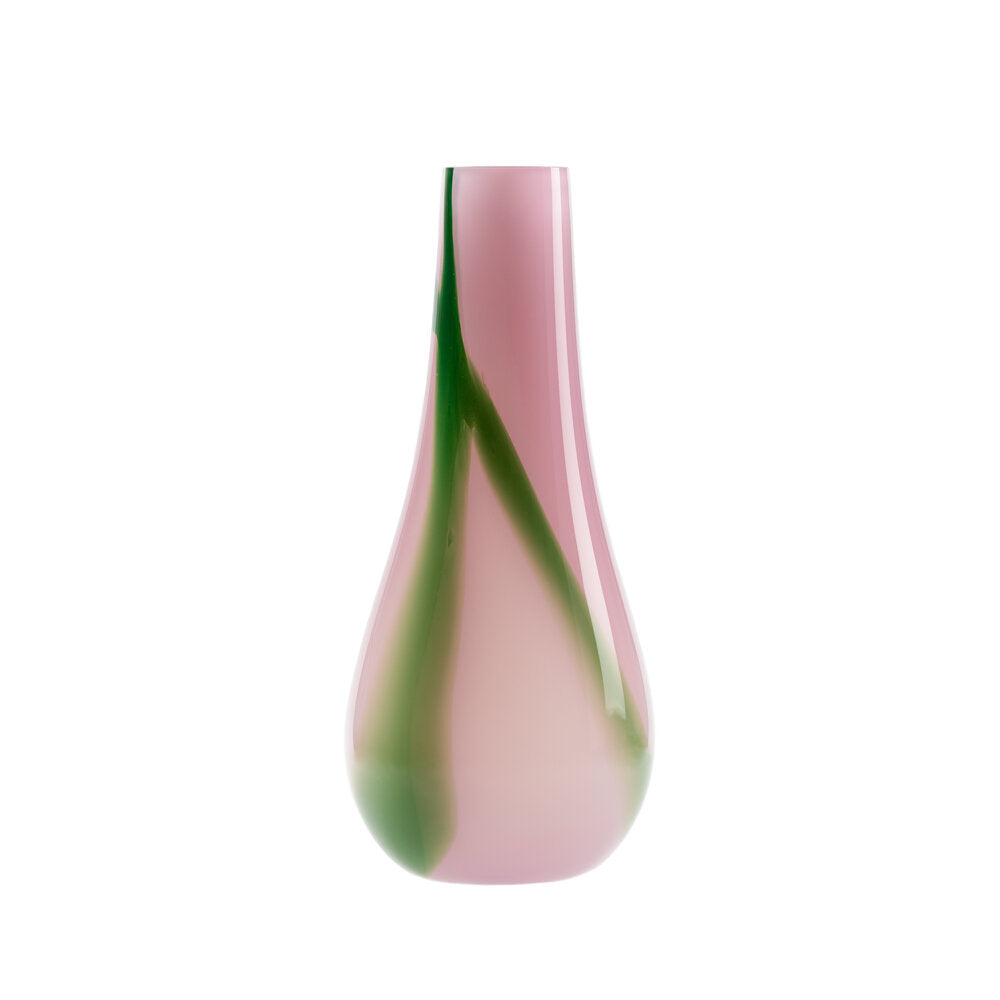 Kodanska  Flow vase, Purple/Green Stripes - H40 cm.