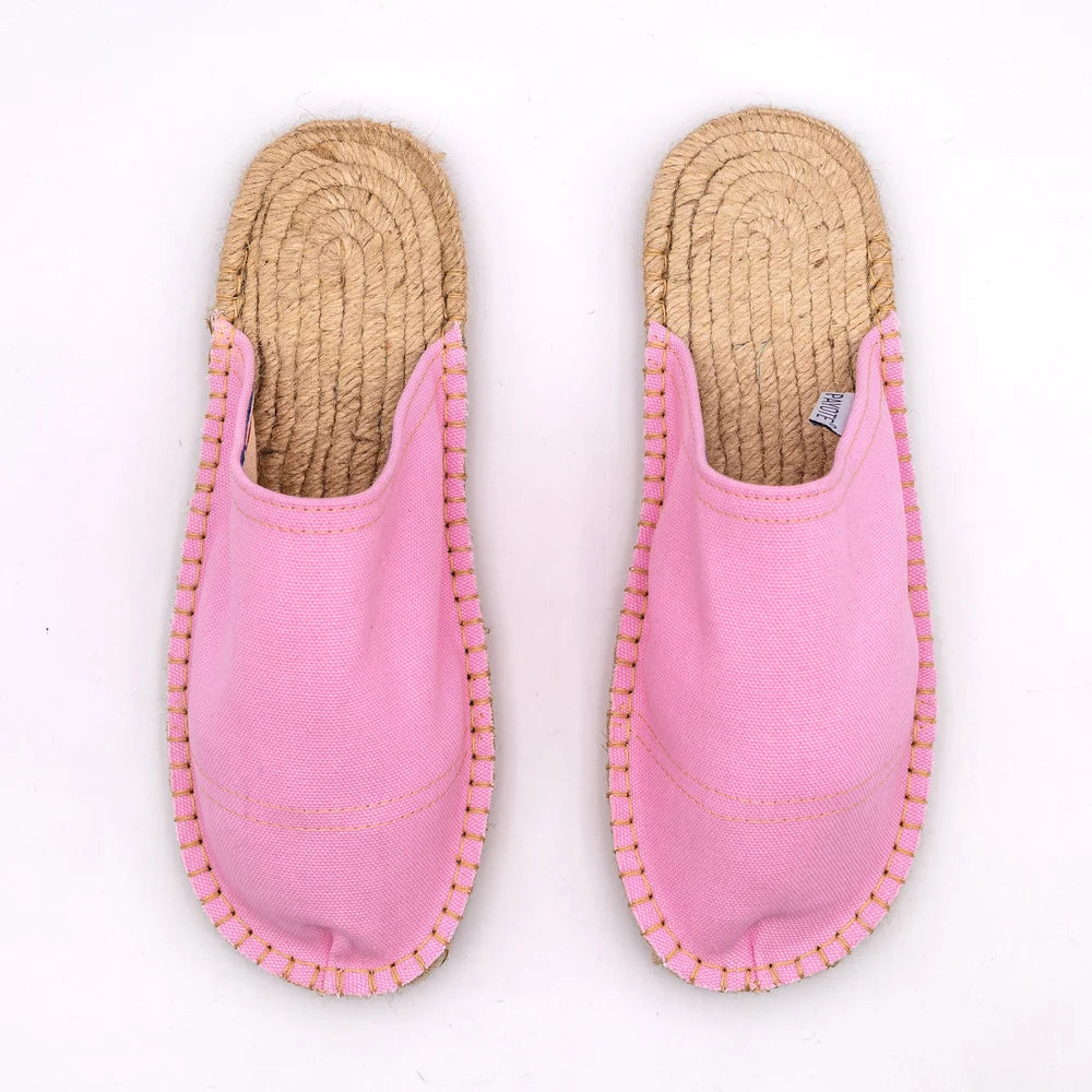 Mule Espadrille Rose Clair