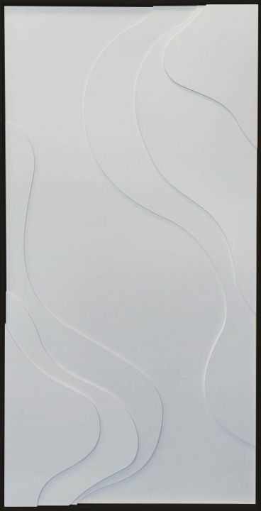Schilderij Un Ensemble De Formes Organiques II (zwarte relieflijst)B98 x H198 cm
