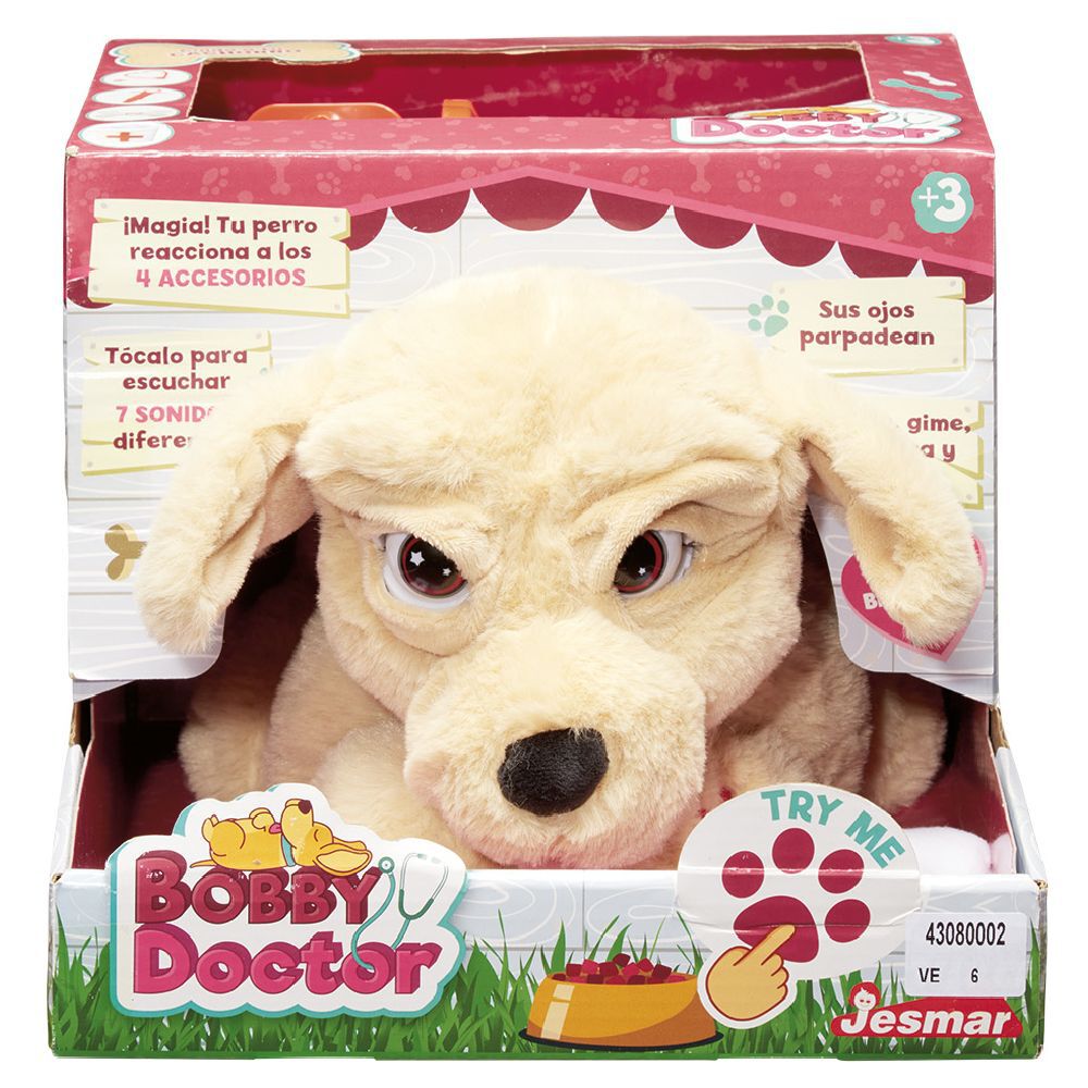 Peluche chien docteur Bobby