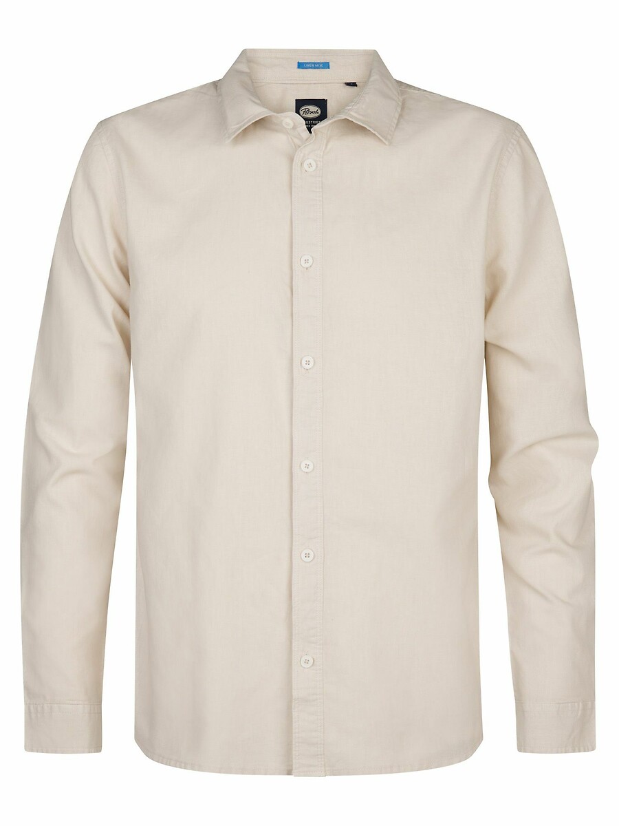 INDÚSTRIAS PETROLÍFERAS<br>Camisa de algodão e linho com corte reto