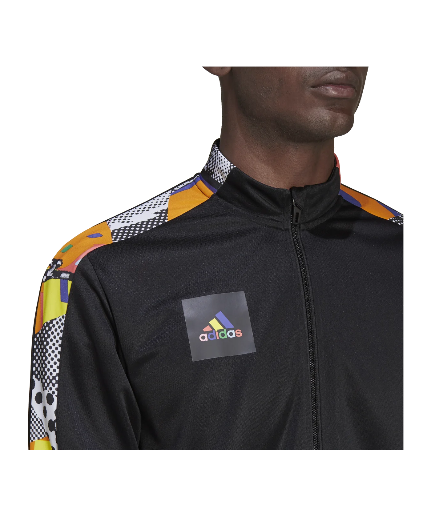 adidas Tiro Pride Trainingsjacke Schwarz Weiss