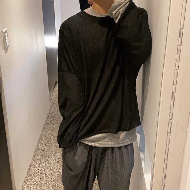 Real Boy - Oversized T-shirt met lange mouwen en ronde hals, effen