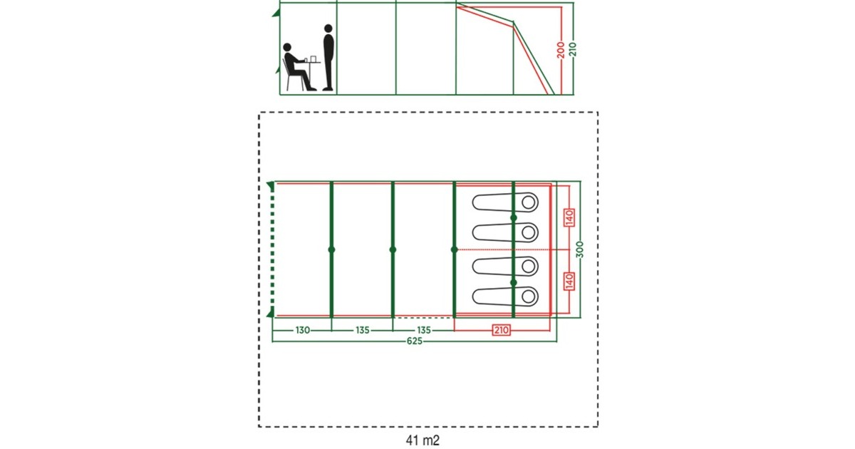 ColemanMeadowood 4 L tent  (Grijs)