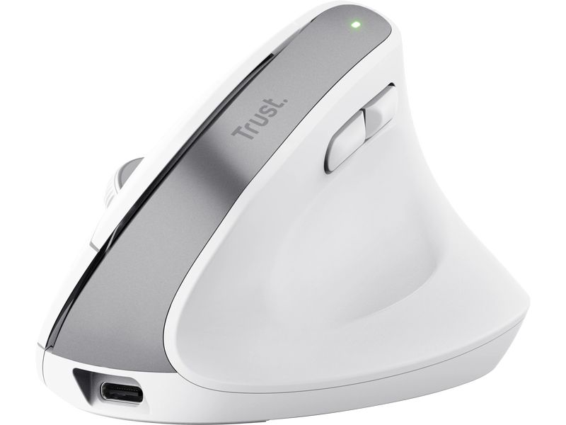Trust Ergonomische Maus Bayo Ergonomische kabellose Maus für mehrere Geräte mit optimalem vertikalem Winkel für weniger Belastung des Handgelenks