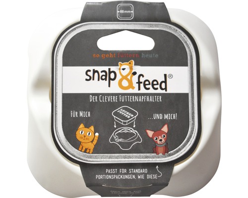 Komhouder Snap&Feed adapter 88x88 mm wit