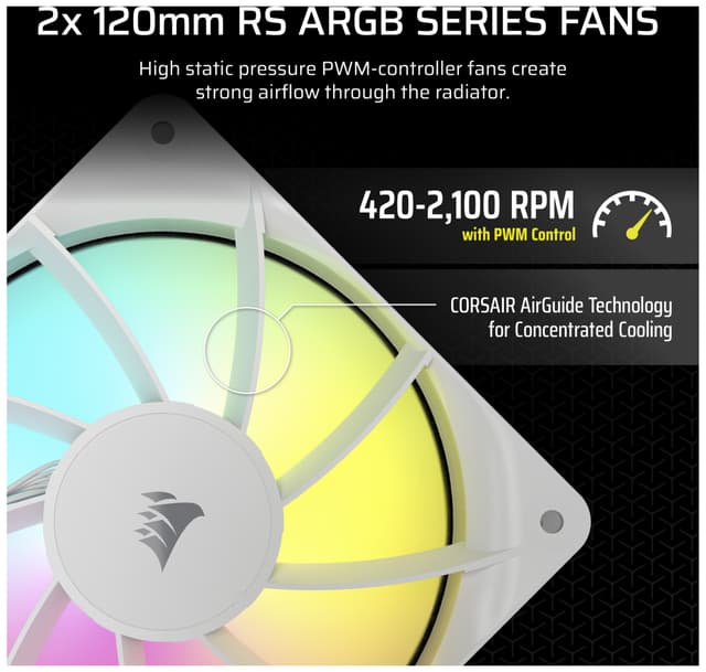 Corsair Nautilus 240mm RS ARGB CPU-vandkøler (hvid)