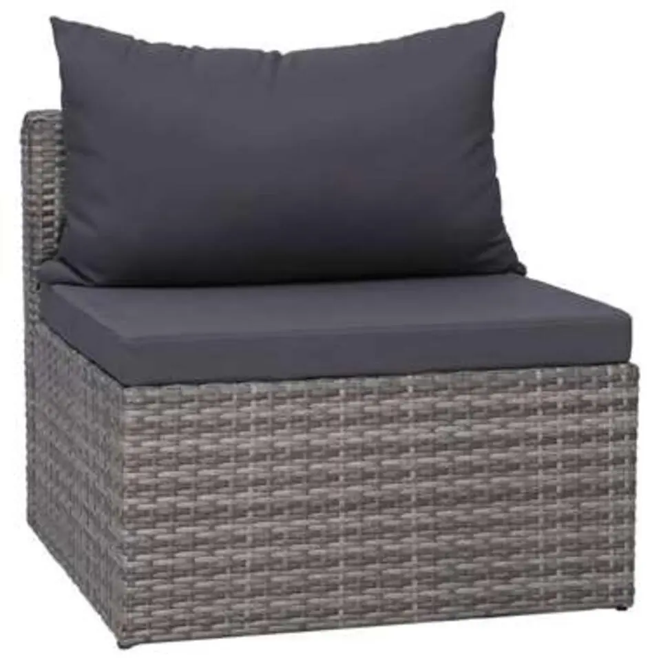 vidaXL - Loungeset - Grijs - Poly rattan