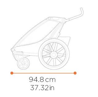THULE CHARIOT CROSS 1 Gen. 2 Kinderanhänger  alufaded khaki