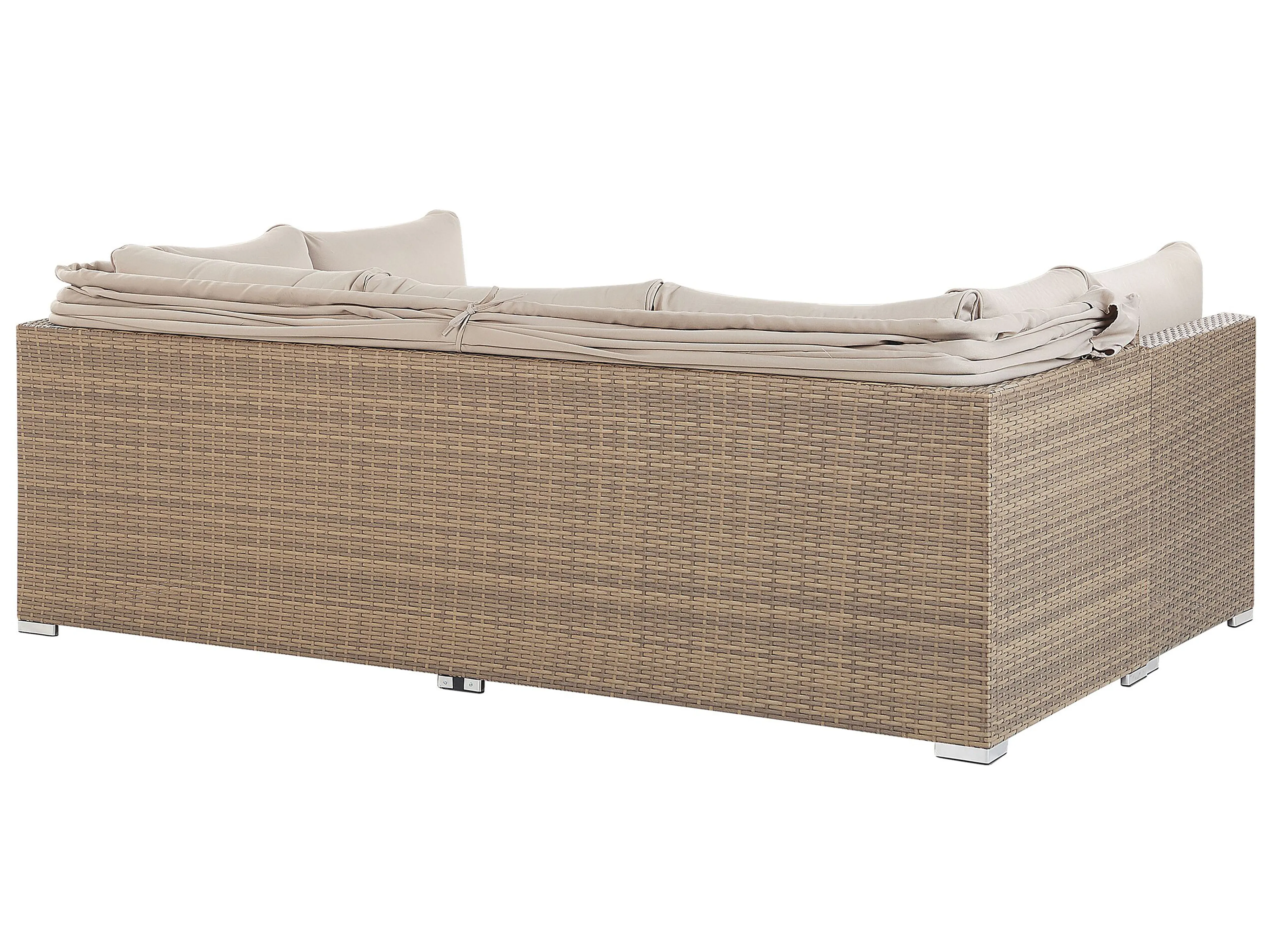 Loungeset met tafel 5-zits COCCOLIA modulair PE rotan Beige