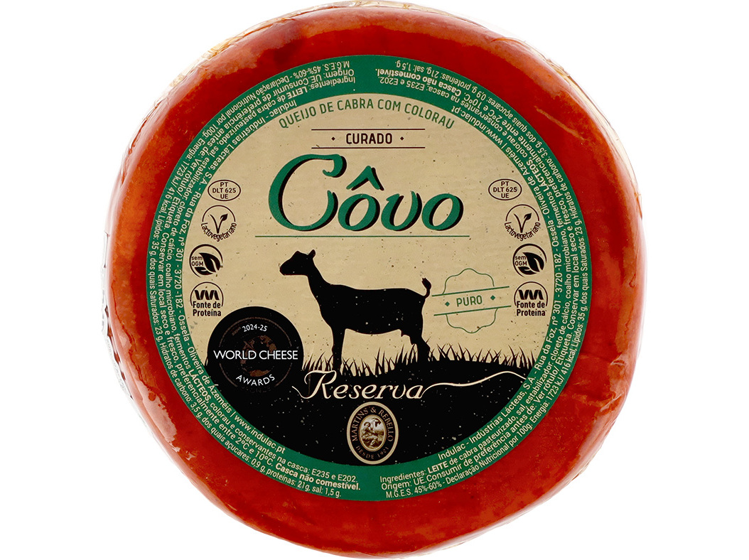 QUEIJO DE CABRA CURADO CÔVO COM COLORAU RESERVA GRANDE KG