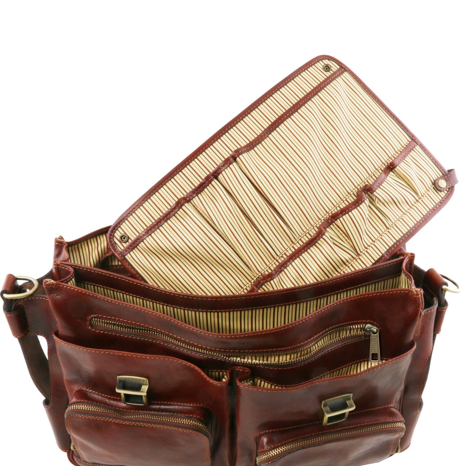 TL142069 – Ventimiglia – leren multi compartment TL SMART Aktetas with front pockets