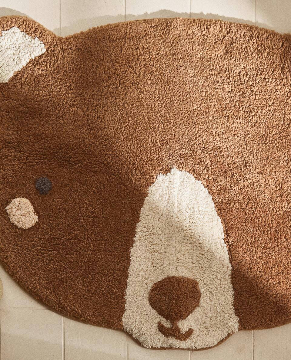 TAPETE DE BANHO INFANTIL COM URSO DE PELÚCIA