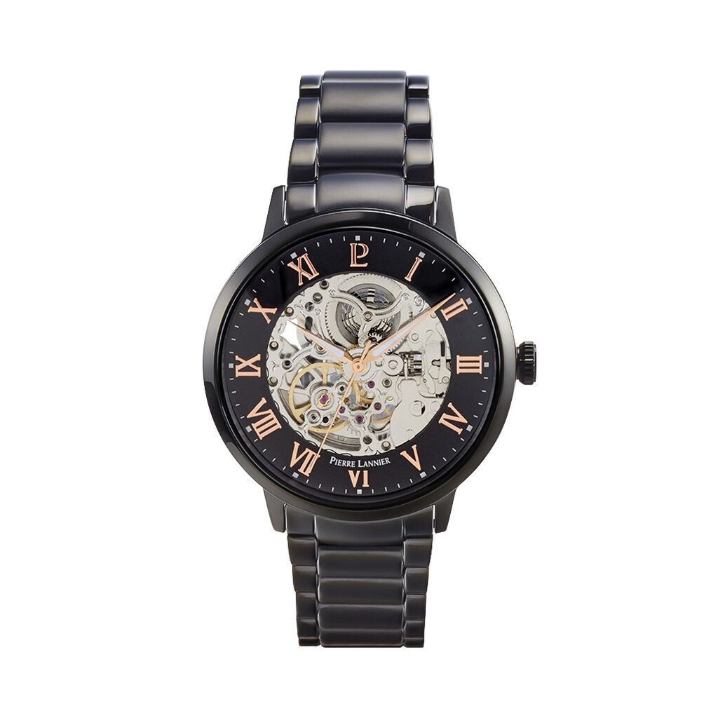 Montre Lannier Collection Automatic Acier Noir