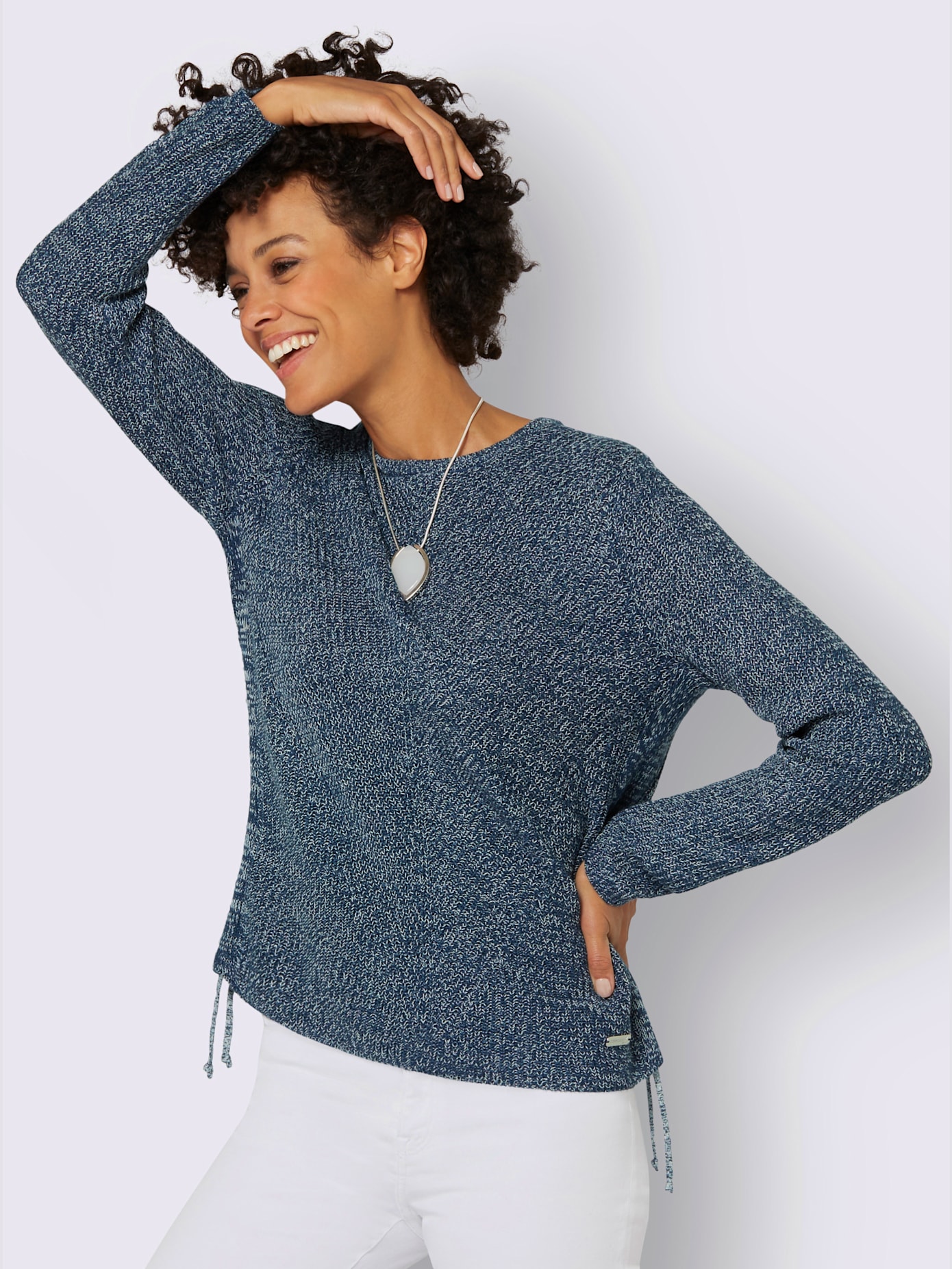 Pull tricot chiné