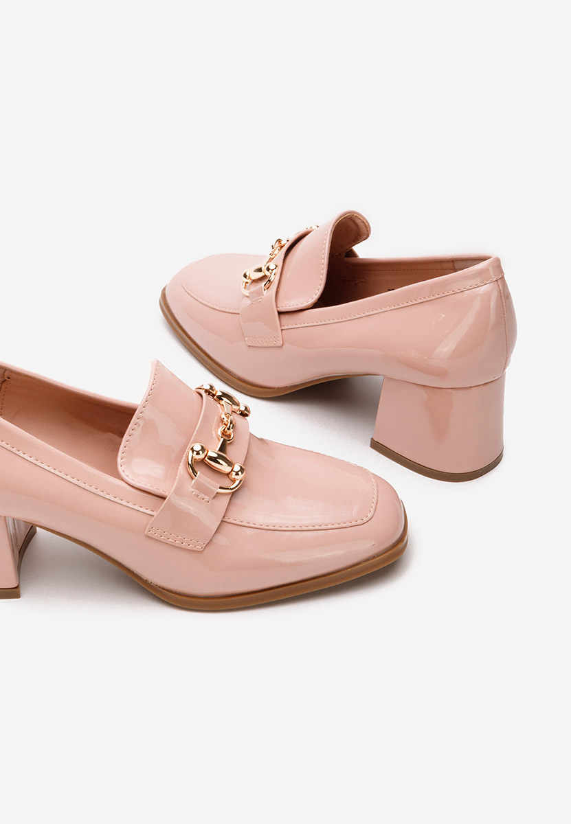 Mocassins à talon roses Ixea V2