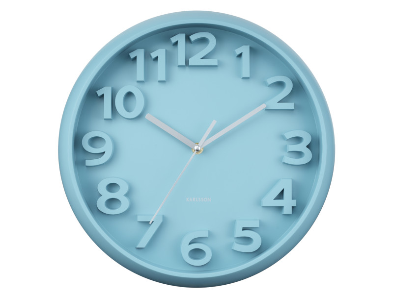 Wall Clock Elevated Classic Numbers KA6052BL Misty blue