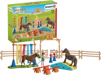 Schleich Lekesett Ponniagilitytrening