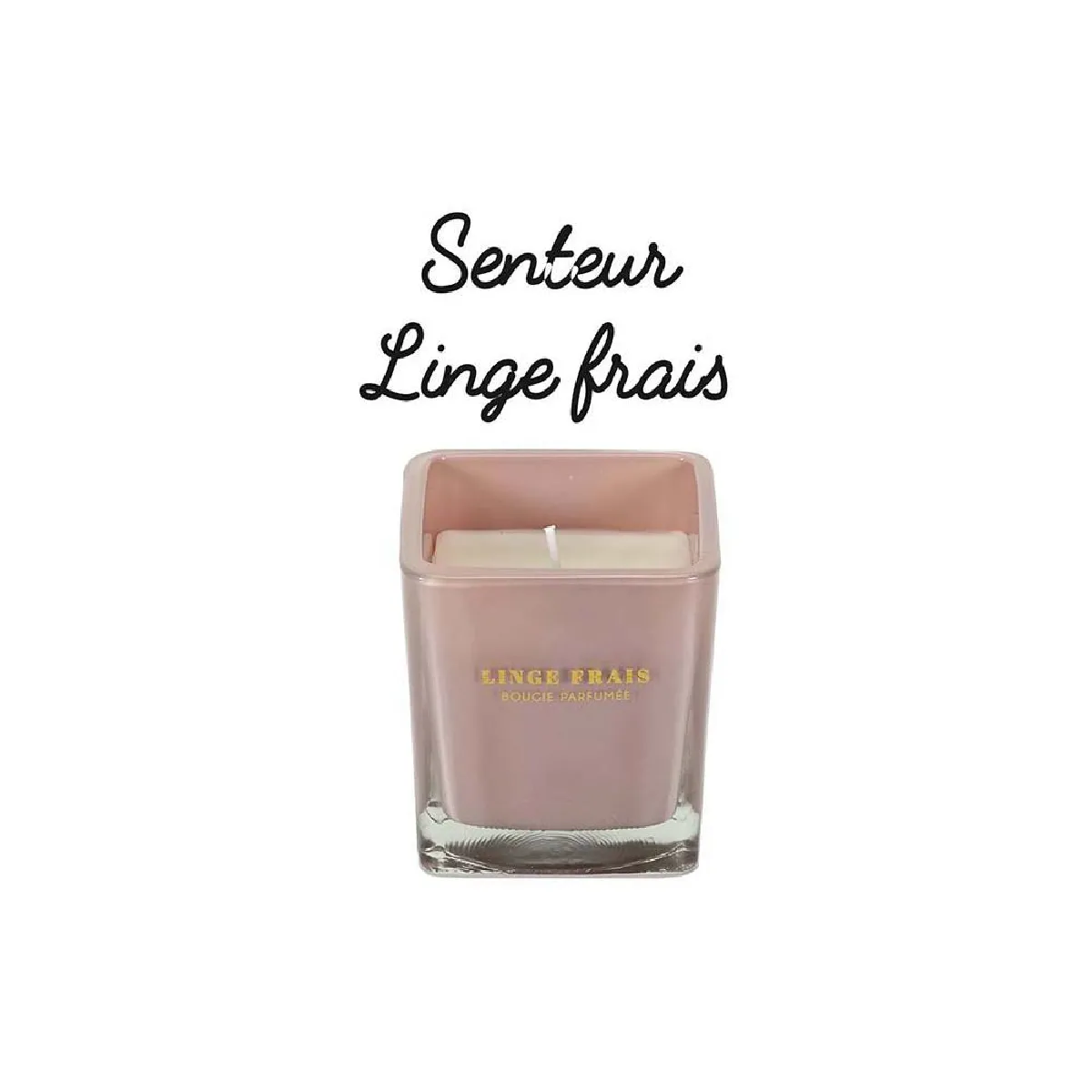 The Home Deco Factory Bougie parfumée carrée Nude - Rose poudré