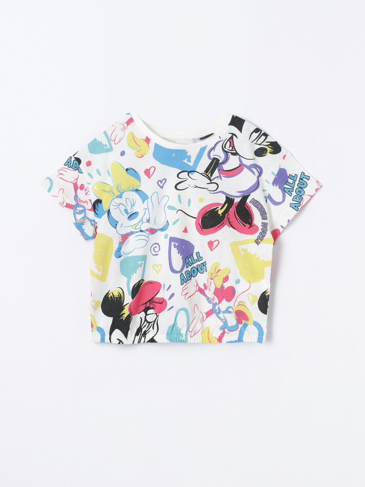 Camiseta com estampa da Minnie Mouse ©DS - Off White