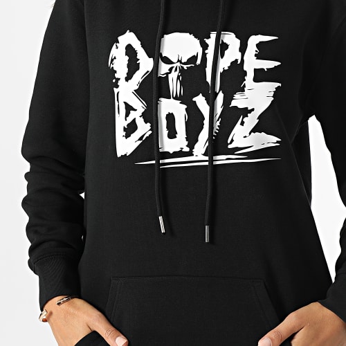 Robe Sweat Capuche Femme Dope Boyz Noir Blanc