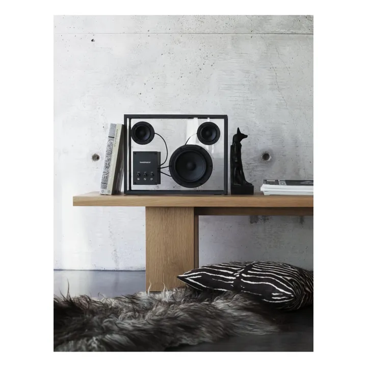 Transparent Speaker Enceinte en verre trempé | Noir