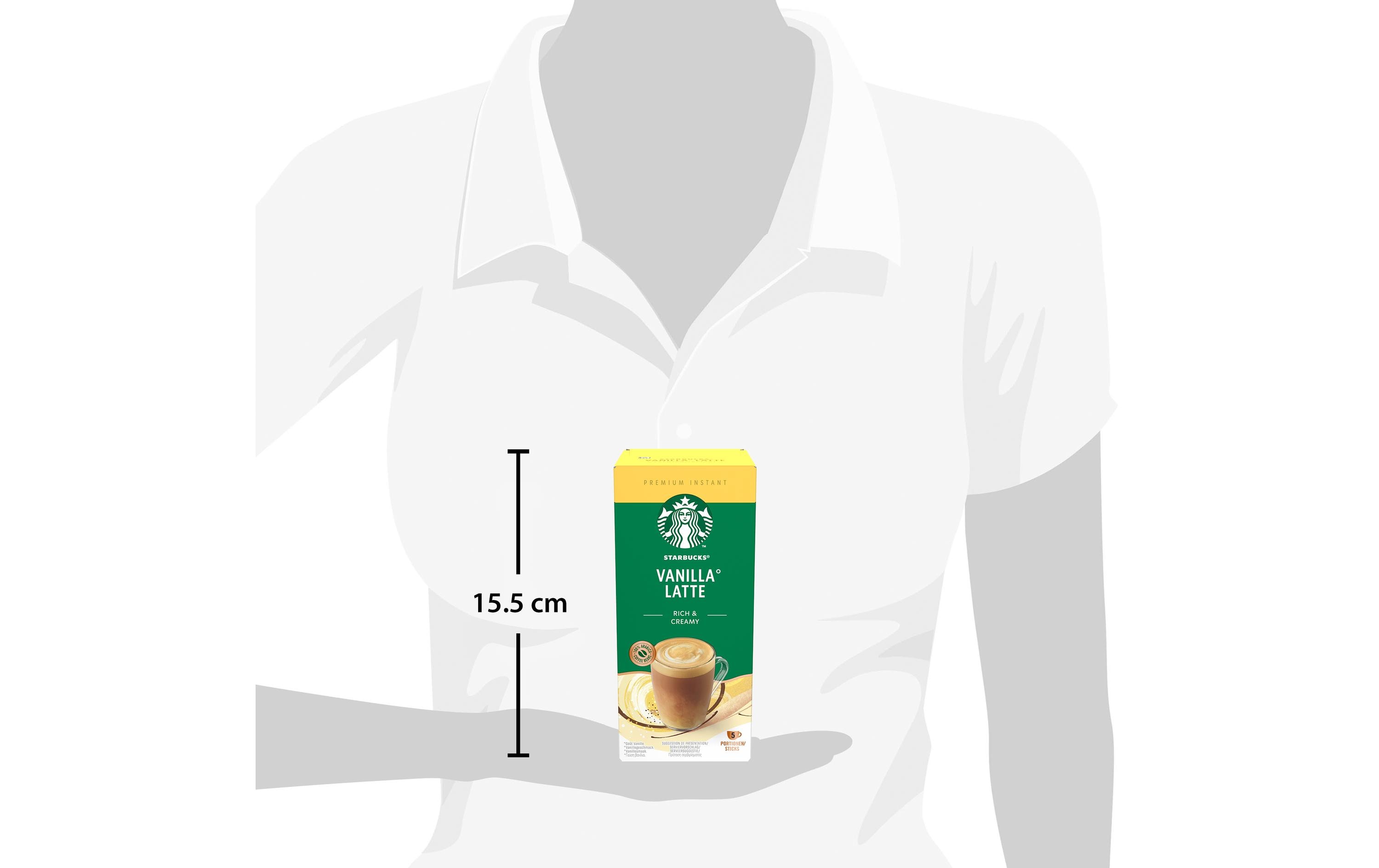 Instant Kaffee Vanilla Latte 5 StückGetränkepulver auf der Basis von löslichem Kaffee mit Vanillegeschmack