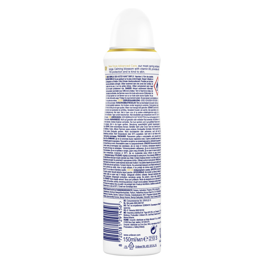 6x Dove Deodorant Spray Calming Blossom150 ml