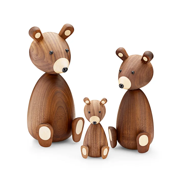 Lucie Kaas - Papa Bär Holzfigur, H 23,5 cm / Walnuss