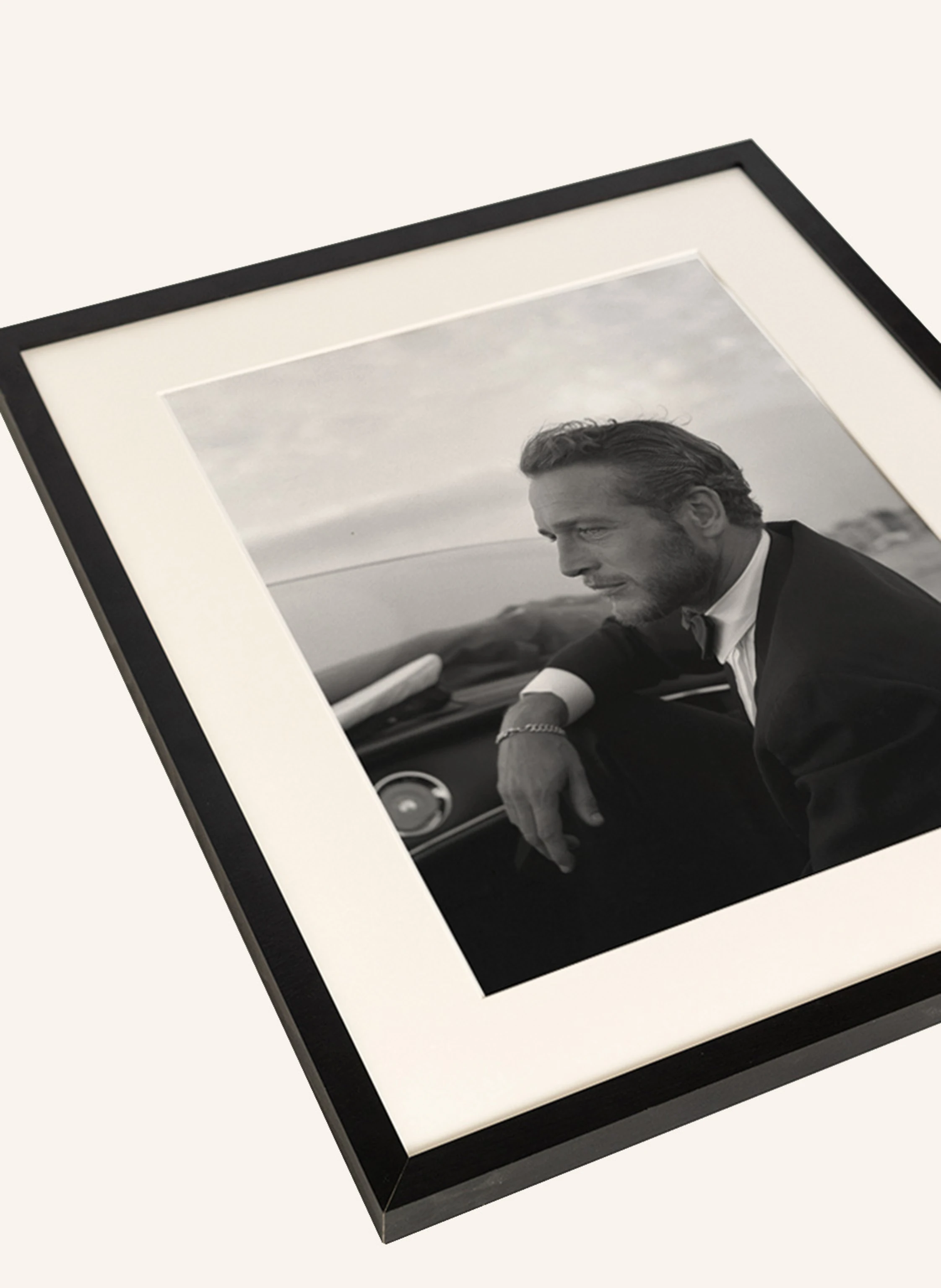 JACOB BADEN Wandbild PAUL NEWMAN, VENEDIG 1963 mit Rahmen
