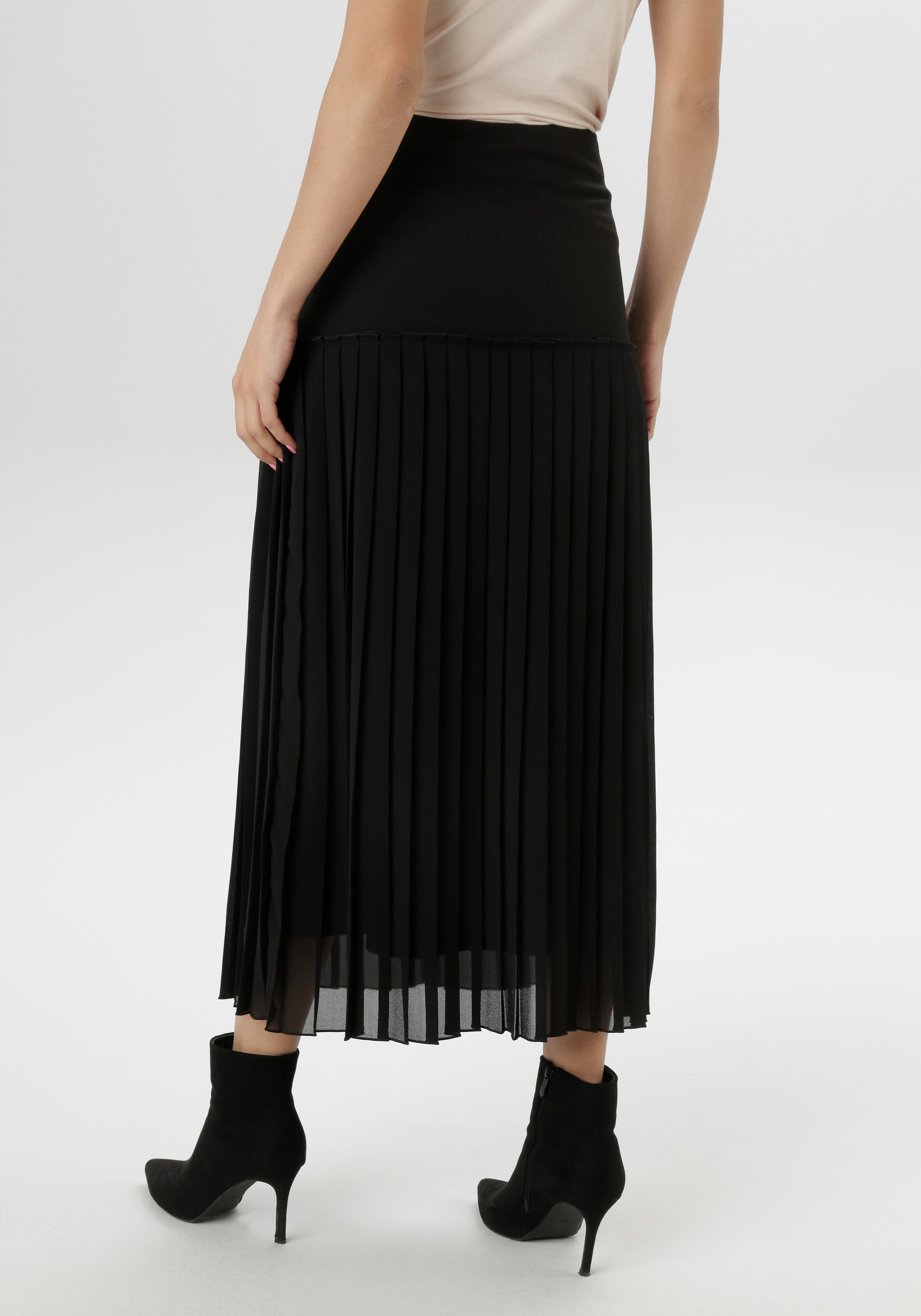 Aniston SELECTED Plisseerock , aus edlem Chiffon - NEUE KOLLEKTION