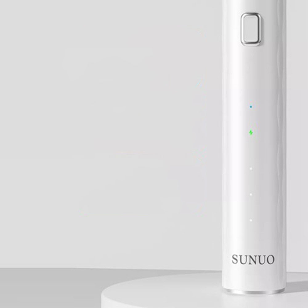 Elektrischer Bluetooth Zahnsteinentferner Ultraschall Zahnfleckenentferner zur Zahnreinigung mit 2 Aufsätzen - Weiss